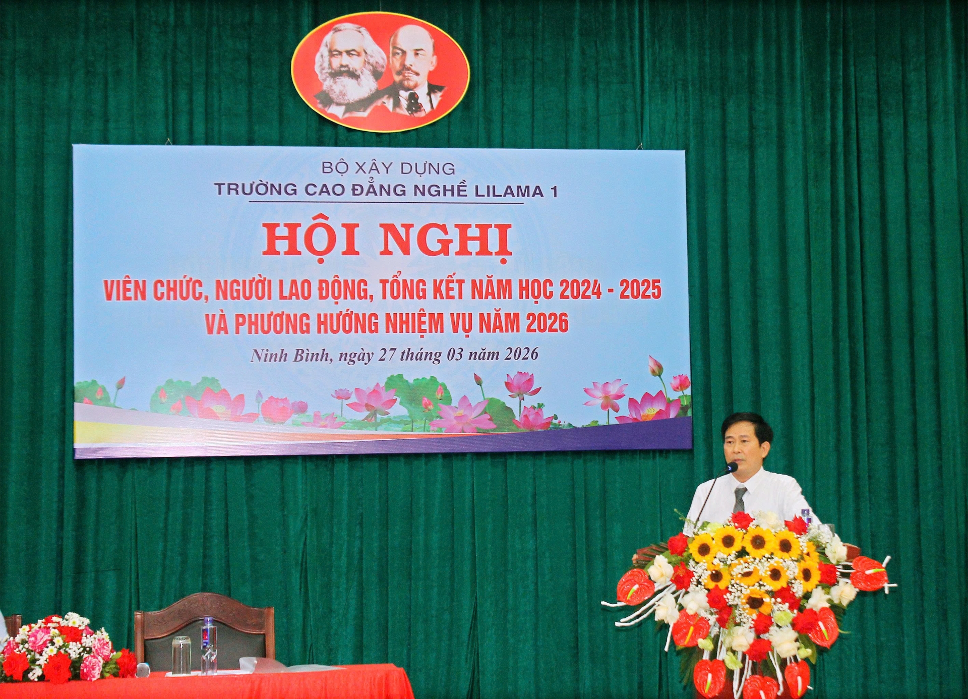 HỘI NGHỊ VIÊN CHỨC, NGƯỜI LAO ĐỘNG, TỔNG KẾT NĂM HỌC 2024-2025 VÀ PHƯƠNG HƯỚNG NHIỆM VỤ NĂM 2026 TRƯỜNG CAO ĐẲNG NGHỀ LILAMA 1
